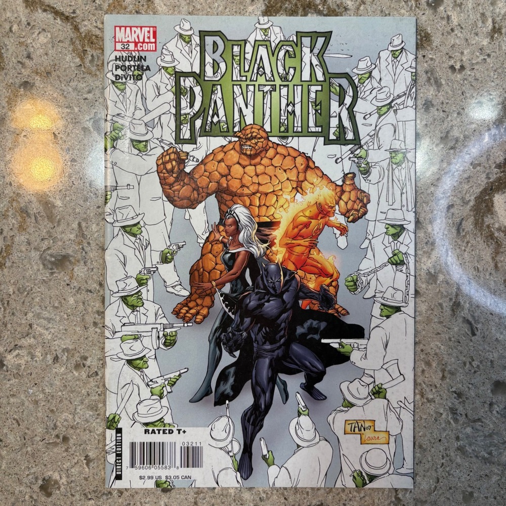 Marvel Black Panther #32 2007 Hudlin Portela Tan Cover Fantastic Four Storm
